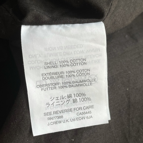 J CREW RUFFLE SLEEVE EYELET BLACK MIDI DRESS - Picture 9 of 10